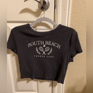 South beach baby tee crop top